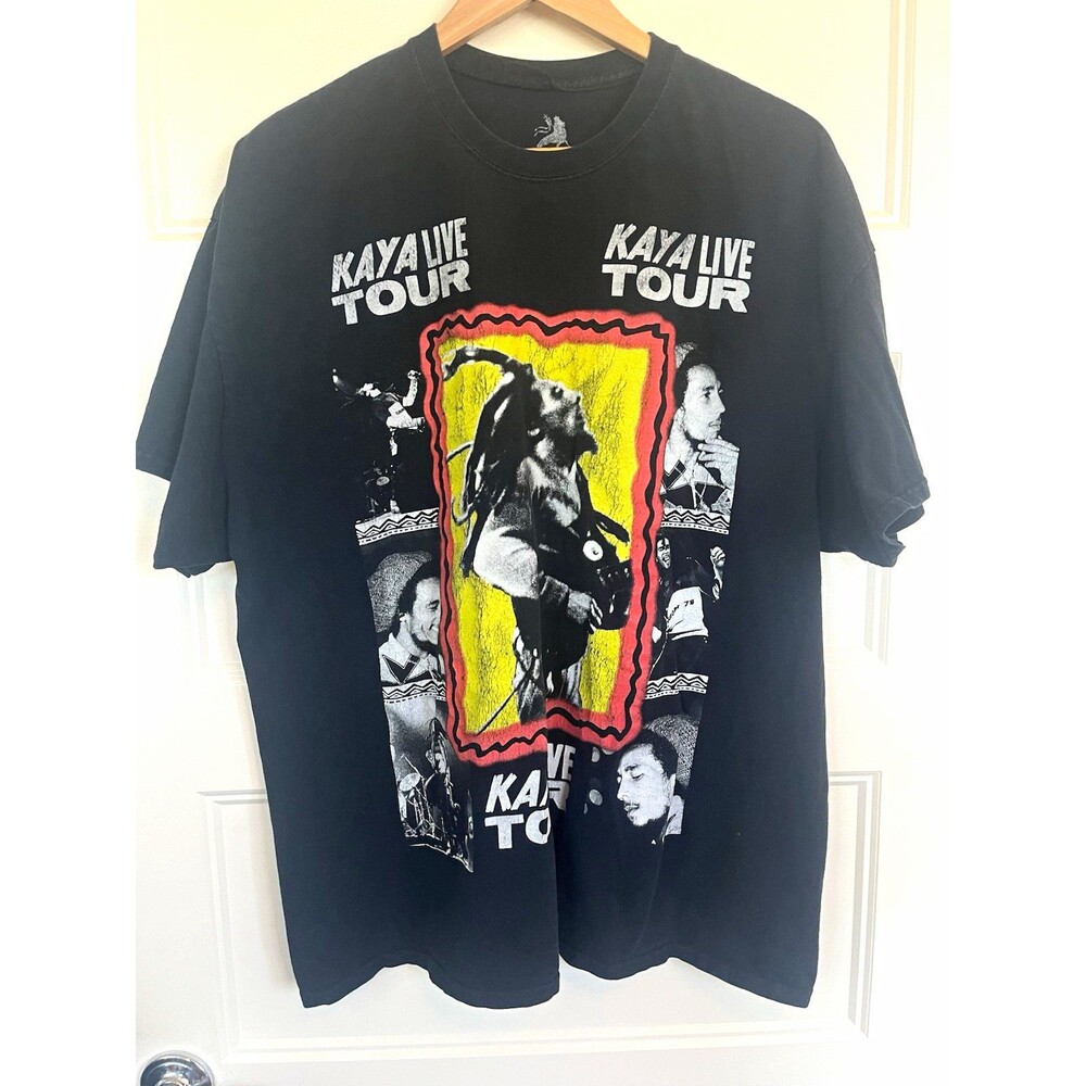 Zion Rootswear Bob Marley & The Wailers Kaya Live Tour Double-Sided Tee XL